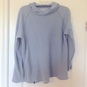 Duckworth Waffle Knit Blue Hooded Sweatshirt